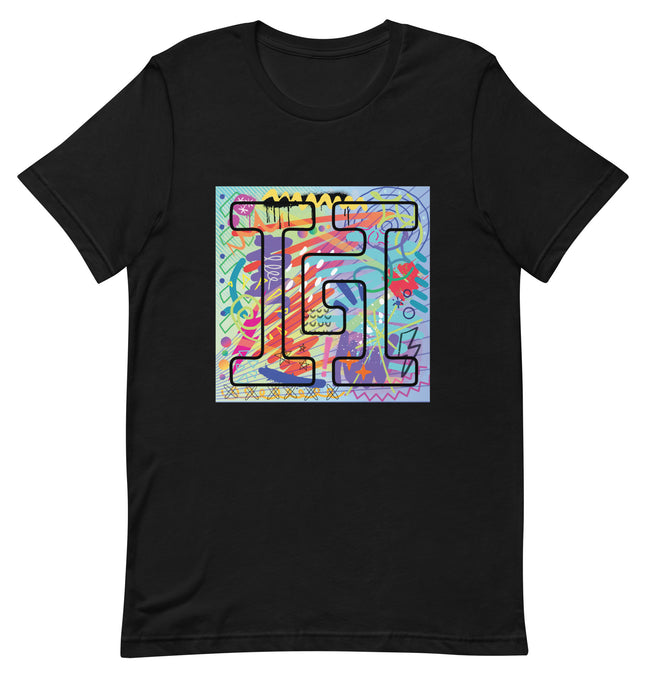 Black T-Shirt with graffiti graphics behind the Howard G Cigars logo