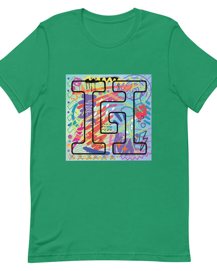 Kelly Green T-Shirt with graffiti graphics behind the Howard G Cigars logo