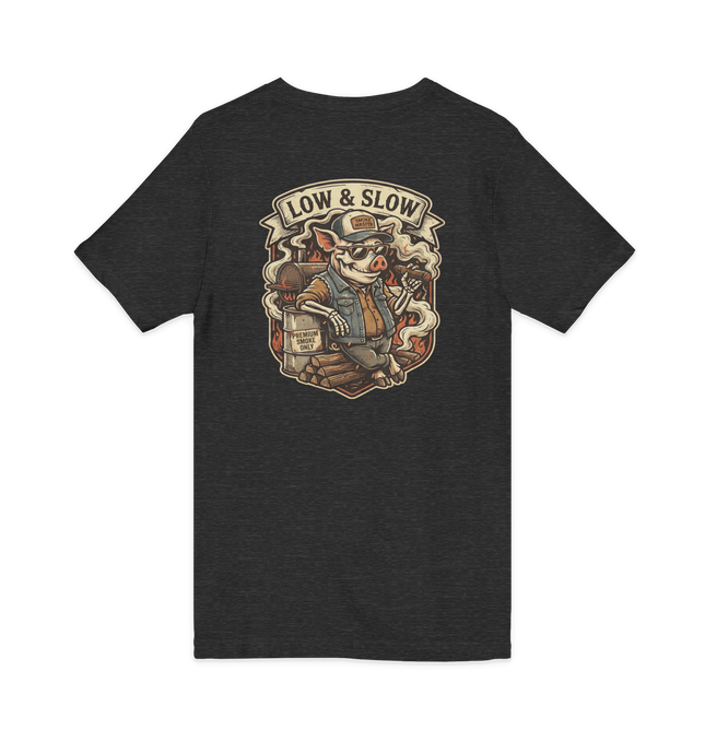 Low & Slow Burn Club V-Neck T-Shirt
