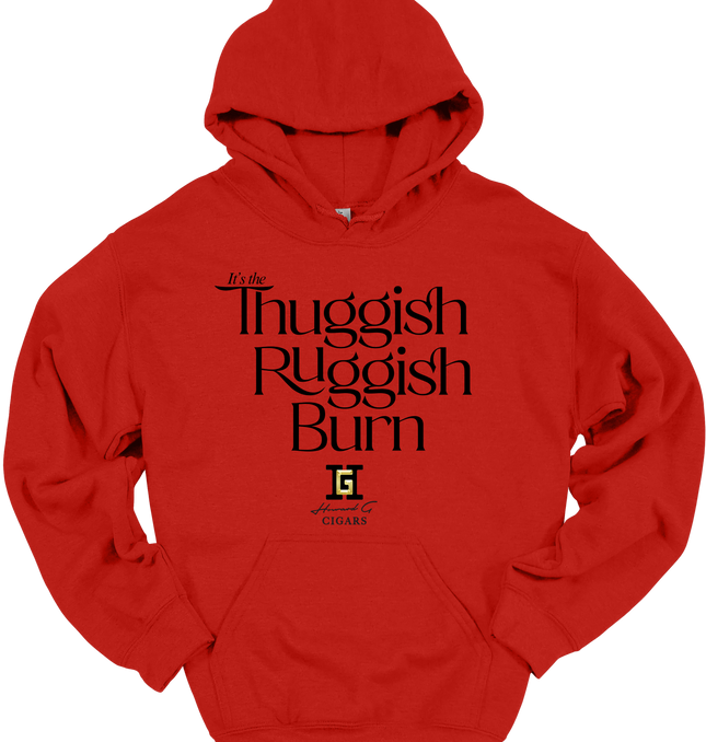 Gar Gear Thuggish Ruggish Burn Hoodie streetwear for cigar lovers with Howard G Cigars logo