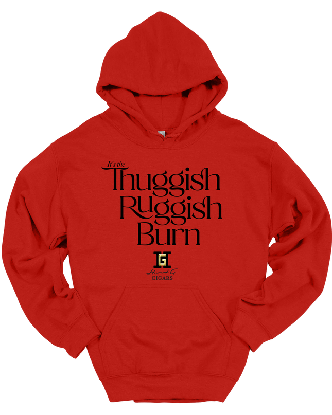 Gar Gear Thuggish Ruggish Burn Hoodie streetwear for cigar lovers with Howard G Cigars logo