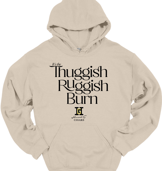 Gar Gear Thuggish Ruggish Burn Hoodie streetwear for cigar lovers with Howard G Cigars logo