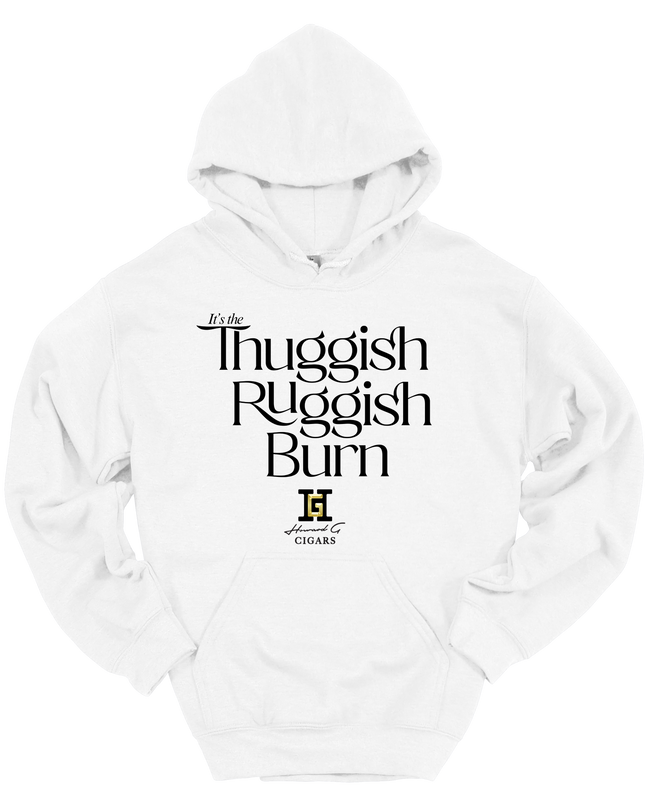 Gar Gear Thuggish Ruggish Burn Hoodie streetwear for cigar lovers with Howard G Cigars logo