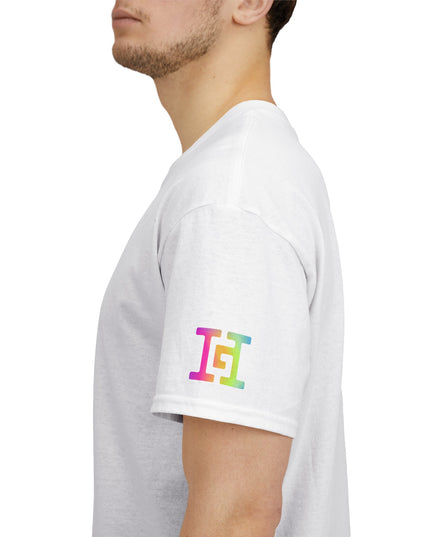 Gar Gear WE GOT ACTION! The OG White t-shirt – HG logo on left sleeve