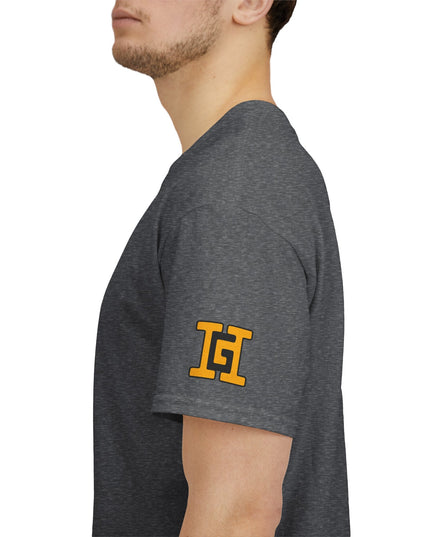 Gar Gear WE GOT ACTION! Drop #78 Heather Grey t-shirt – sleeve detail