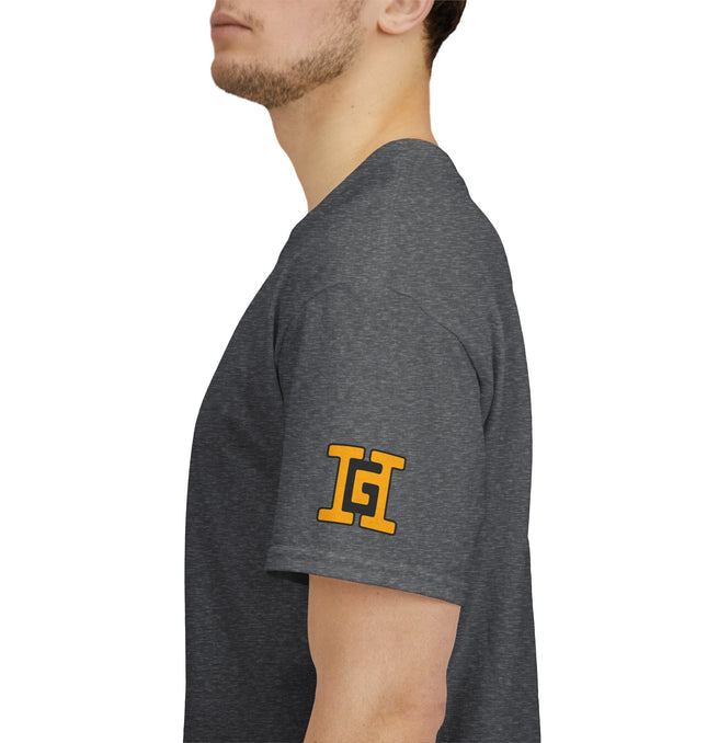 Gar Gear WE GOT ACTION! Drop #78 Heather Grey t-shirt – sleeve detail
