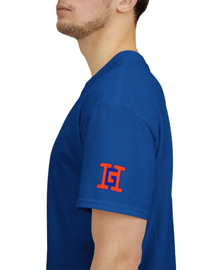 Gar Gear WE GOT ACTION! Drop #81 Royal Blue t-shirt – sleeve detail