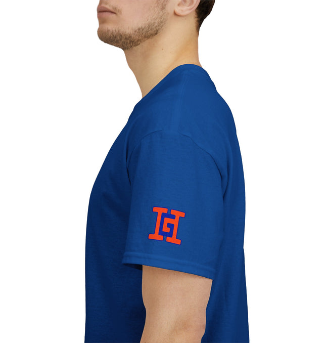 Gar Gear WE GOT ACTION! Drop #81 Royal Blue t-shirt – sleeve detail