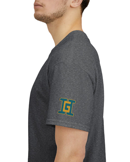 Gar Gear WE GOT ACTION! Drop #82 Heather Grey t-shirt – sleeve detail