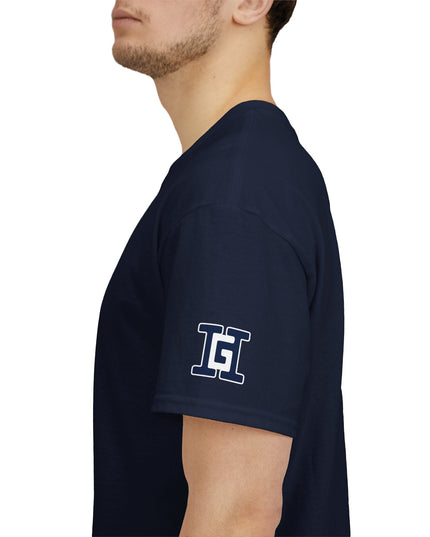 Gar Gear WE GOT ACTION! Drop #83 Navy Blue t-shirt – sleeve detail