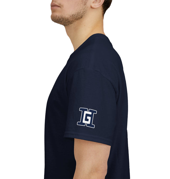 Gar Gear WE GOT ACTION! Drop #83 Navy Blue t-shirt – sleeve detail