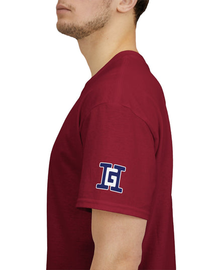 Gar Gear WE GOT ACTION! Drop #84 Cardinal Red t-shirt – sleeve detail