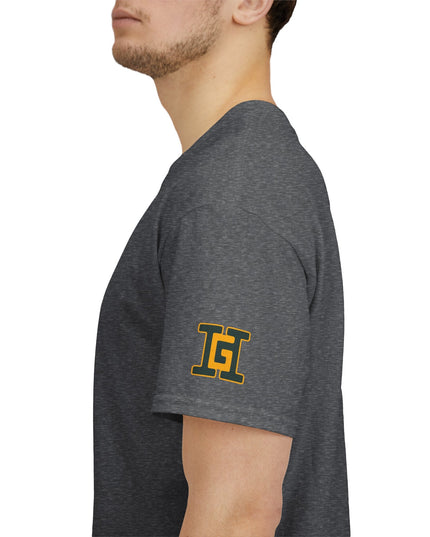 Gar Gear WE GOT ACTION! Drop #85 Heather Grey t-shirt – sleeve detail