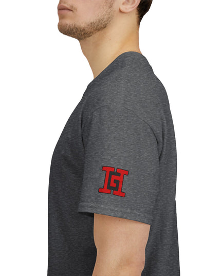 Gar Gear WE GOT ACTION! Drop #86 Heather Grey t-shirt – sleeve detail