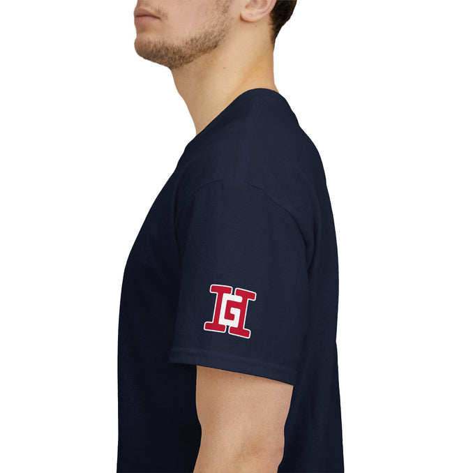 Gar Gear WE GOT ACTION! Drop #88 Navy Blue t-shirt – sleeve detail