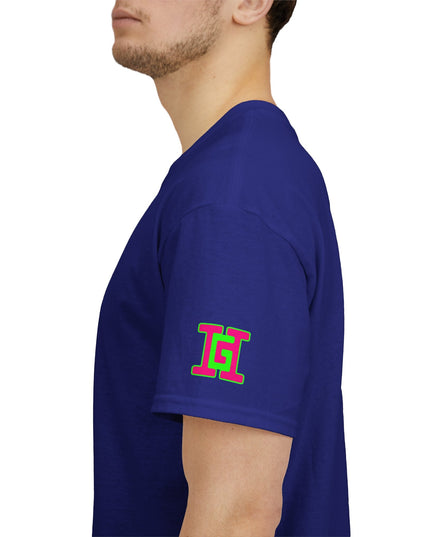 Gar Gear WE GOT ACTION! Drop #90 Cobalt t-shirt – sleeve detail