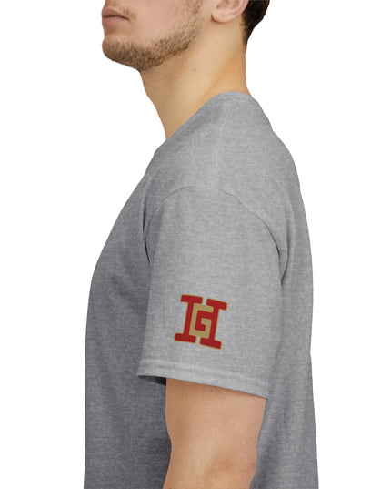Gar Gear WE GOT ACTION! Drop #92 Sport Grey t-shirt – sleeve detail