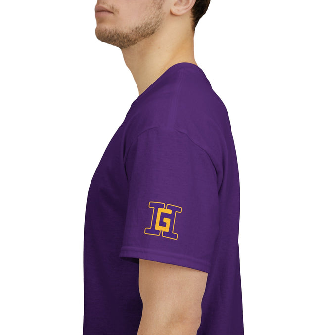 Gar Gear WE GOT ACTION! Drop #101 Purple t-shirt – sleeve detail