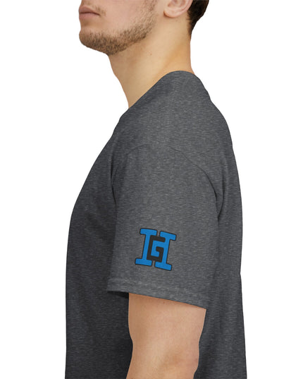 Gar Gear WE GOT ACTION! Drop #103 Heather Grey t-shirt – sleeve detail