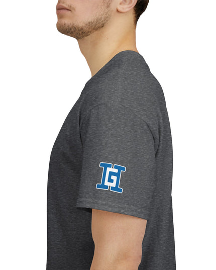 Gar Gear WE GOT ACTION! Drop #105 Heather Grey t-shirt – sleeve detail