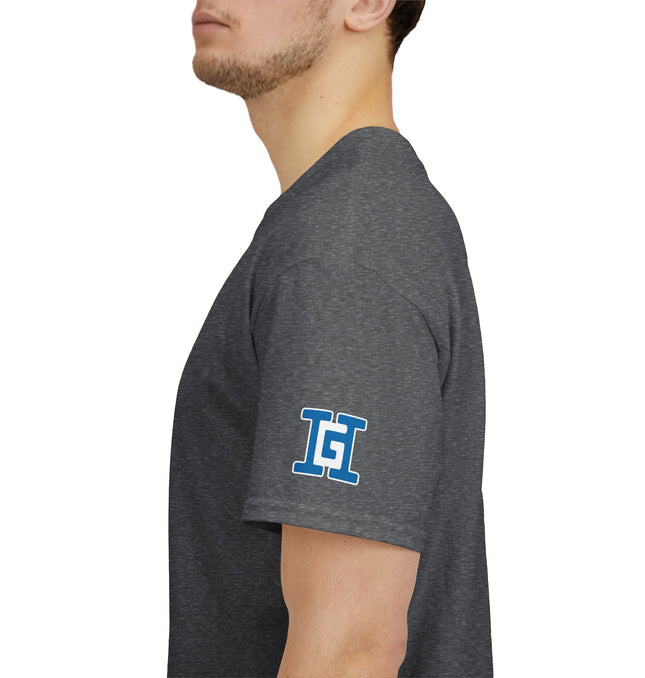 Gar Gear WE GOT ACTION! Drop #105 Heather Grey t-shirt – sleeve detail