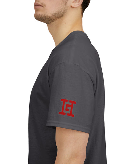 Gar Gear WE GOT ACTION! Drop #106 Charcoal t-shirt – sleeve detail