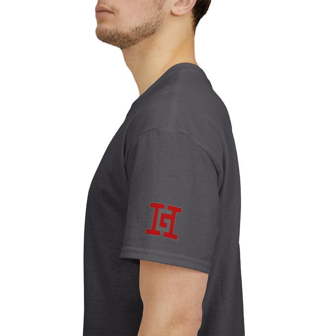 Gar Gear WE GOT ACTION! Drop #106 Charcoal t-shirt – sleeve detail