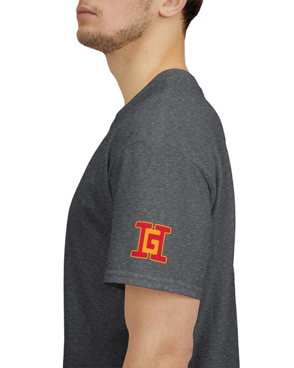 Gar Gear WE GOT ACTION! Drop #109 Heather Grey t-shirt – sleeve detail