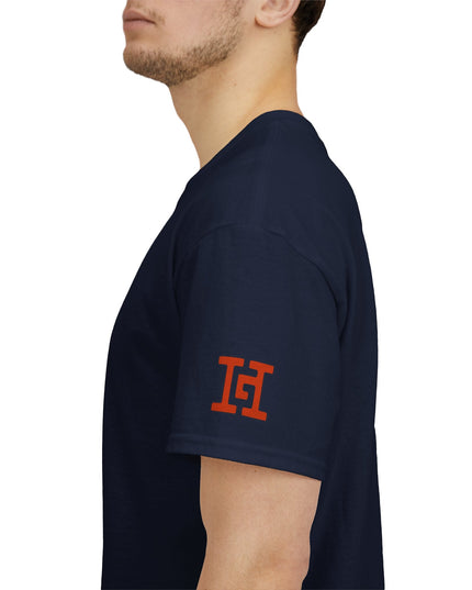 Gar Gear WE GOT ACTION! Drop #112 Navy Blue t-shirt – sleeve detail